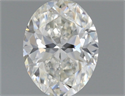 Natural Diamond 0.50 Carats, Oval with  Cut, H Color, VS1 Clarity and Certified by IGI
