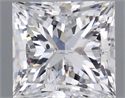 Natural Diamond 1.00 Carats, Princess with  Cut, F Color, I1 Clarity and Certified by IGI