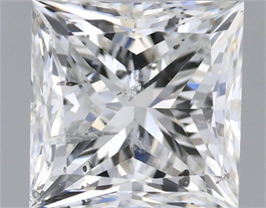 Picture of Natural Diamond 1.00 Carats, Princess with  Cut, F Color, SI2 Clarity and Certified by IGI
