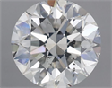Natural Diamond 1.01 Carats, Round with Very Good Cut, G Color, SI1 Clarity and Certified by HRD