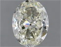 Natural Diamond 1.50 Carats, Oval with  Cut, K Color, SI1 Clarity and Certified by IGI
