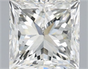 Natural Diamond 1.00 Carats, Princess with  Cut, H Color, SI1 Clarity and Certified by IGI