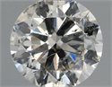 Natural Diamond 0.50 Carats, Round with Very Good Cut, K Color, I1 Clarity and Certified by IGI