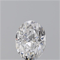 Natural Diamond 0.90 Carats, Oval with  Cut, D Color, SI1 Clarity and Certified by GIA