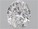 Natural Diamond 0.70 Carats, Oval with  Cut, D Color, SI1 Clarity and Certified by GIA