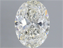 Natural Diamond 1.07 Carats, Oval with  Cut, I Color, VVS2 Clarity and Certified by IGI
