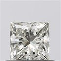 Natural Diamond 0.43 Carats, Princess with  Cut, H Color, VVS1 Clarity and Certified by GIA