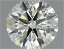 Natural Diamond 0.90 Carats, Round with Excellent Cut, L Color, SI2 Clarity and Certified by IGI
