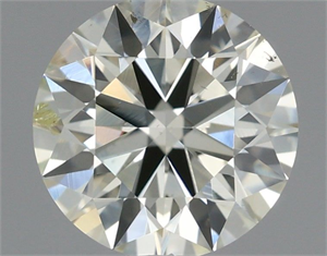 Picture of Natural Diamond 0.90 Carats, Round with Excellent Cut, L Color, SI2 Clarity and Certified by IGI