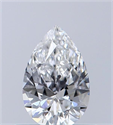 Diamante Natural 0.47 quilates, De pera , Color E, claridad VVS1 y certificado GIA