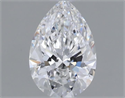 Natural Diamond 0.71 Carats, Pear with  Cut, D Color, VVS2 Clarity and Certified by GIA
