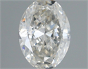 Natural Diamond 0.21 Carats, Oval with  Cut, H Color, SI2 Clarity and Certified by IGI