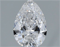 Natural Diamond 0.60 Carats, Pear with  Cut, D Color, SI1 Clarity and Certified by GIA