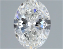 Natural Diamond 0.50 Carats, Oval with  Cut, G Color, SI2 Clarity and Certified by GIA