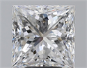 Natural Diamond 5.01 Carats, Princess with  Cut, E Color, VS2 Clarity and Certified by GIA