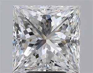 Picture of Natural Diamond 5.01 Carats, Princess with  Cut, E Color, VS2 Clarity and Certified by GIA