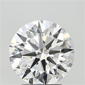 Picture of Lab Grown Diamond 3.02 Carats, Round with Ideal Cut, F Color, VVS2 Clarity and Certified by IGI