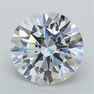 Picture of Lab Grown Diamond 4.02 Carats, Round with Excellent Cut, D Color, VVS2 Clarity and Certified by GIA