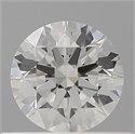 Natural Diamond 0.50 Carats, Round with Excellent Cut, H Color, VVS2 Clarity and Certified by GIA