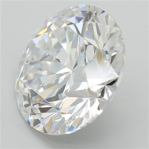 Picture of Lab Grown Diamond 3.33 Carats, Round with Excellent Cut, E Color, VVS2 Clarity and Certified by GIA