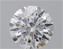 Lab Grown Diamond 1.08 Carats, Round with Ideal Cut, E Color, VS2 Clarity and Certified by IGI