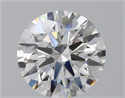 Lab Grown Diamond 2.11 Carats, Round with Ideal Cut, G Color, VS1 Clarity and Certified by IGI