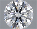 Lab Grown Diamond 3.04 Carats, Round with Excellent Cut, E Color, VVS2 Clarity and Certified by GIA