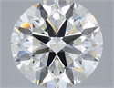 Lab Grown Diamond 3.35 Carats, Round with Ideal Cut, G Color, VS1 Clarity and Certified by IGI