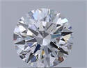 Lab Grown Diamond 1.01 Carats, Round with Ideal Cut, E Color, VS1 Clarity and Certified by IGI