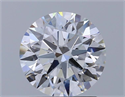 Lab Grown Diamond 1.54 Carats, Round with Ideal Cut, D Color, VS1 Clarity and Certified by IGI