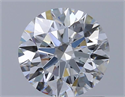 Lab Grown Diamond 1.11 Carats, Round with Ideal Cut, D Color, VVS2 Clarity and Certified by IGI