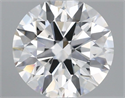 Lab Grown Diamond 1.39 Carats, Round with Ideal Cut, G Color, VS1 Clarity and Certified by IGI