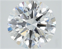 Lab Grown Diamond 3.40 Carats, Round with Excellent Cut, E Color, VVS1 Clarity and Certified by IGI