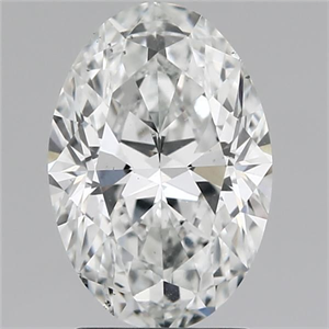 Foto Diamante Natural 2.03 quilates, Ovalado , Color E, claridad SI1 y certificado GIA de