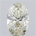 Natural Diamond 0.50 Carats, Oval with  Cut, K Color, VS1 Clarity and Certified by IGI
