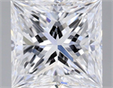 Natural Diamond 0.74 Carats, Princess with  Cut, D Color, IF Clarity and Certified by GIA