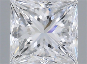 Picture of Natural Diamond 0.50 Carats, Princess with  Cut, D Color, IF Clarity and Certified by GIA