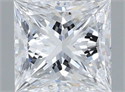 Natural Diamond 0.50 Carats, Princess with  Cut, D Color, IF Clarity and Certified by GIA