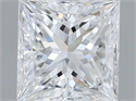 Natural Diamond 0.50 Carats, Princess with  Cut, D Color, IF Clarity and Certified by GIA