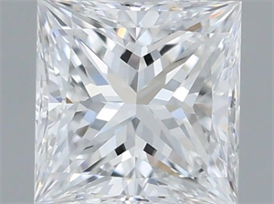 Picture of Natural Diamond 0.50 Carats, Princess with  Cut, D Color, IF Clarity and Certified by GIA