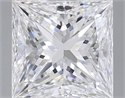Natural Diamond 0.72 Carats, Princess with  Cut, D Color, IF Clarity and Certified by GIA