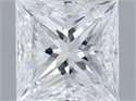 Natural Diamond 0.50 Carats, Princess with  Cut, D Color, IF Clarity and Certified by GIA
