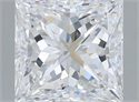 Natural Diamond 0.62 Carats, Princess with  Cut, D Color, IF Clarity and Certified by GIA