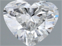 Natural Diamond 1.50 Carats, Heart with  Cut, F Color, SI1 Clarity and Certified by GIA