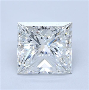 Picture of Natural Diamond 4.01 Carats, Princess with  Cut, G Color, SI1 Clarity and Certified by GIA