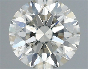 Picture of Natural Diamond 0.53 Carats, Round with Excellent Cut, I Color, SI2 Clarity and Certified by IGI