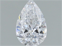 Natural Diamond 0.60 Carats, Pear with  Cut, D Color, I1 Clarity and Certified by GIA
