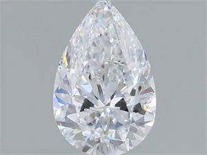 Picture of Natural Diamond 0.60 Carats, Pear with  Cut, D Color, I1 Clarity and Certified by GIA