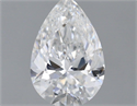 Natural Diamond 0.55 Carats, Pear with  Cut, E Color, VS1 Clarity and Certified by GIA