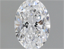 Natural Diamond 0.45 Carats, Oval with  Cut, D Color, VVS1 Clarity and Certified by GIA